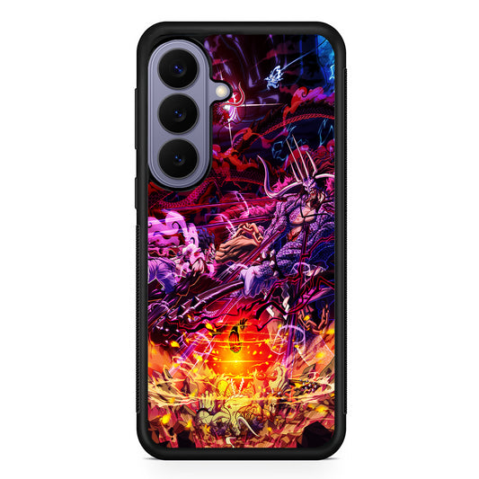 One Piece Luffy VS Kaido Samsung Galaxy S26 Case | Durable Rubber Case for Samsung Galaxy S26
