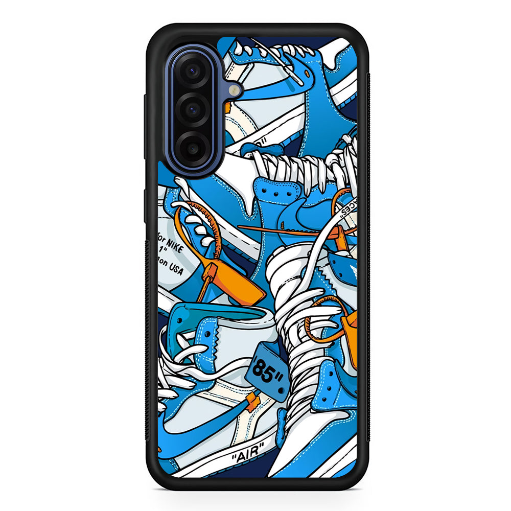 Nike Air Blue Samsung Galaxy A17 Case | Samsung Galaxy A17 Protective Rubber Case