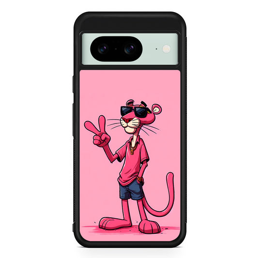Pink Panther Wearing Glasses Google Pixel 8 Case | Durable Protective Cover for Google Pixel 8