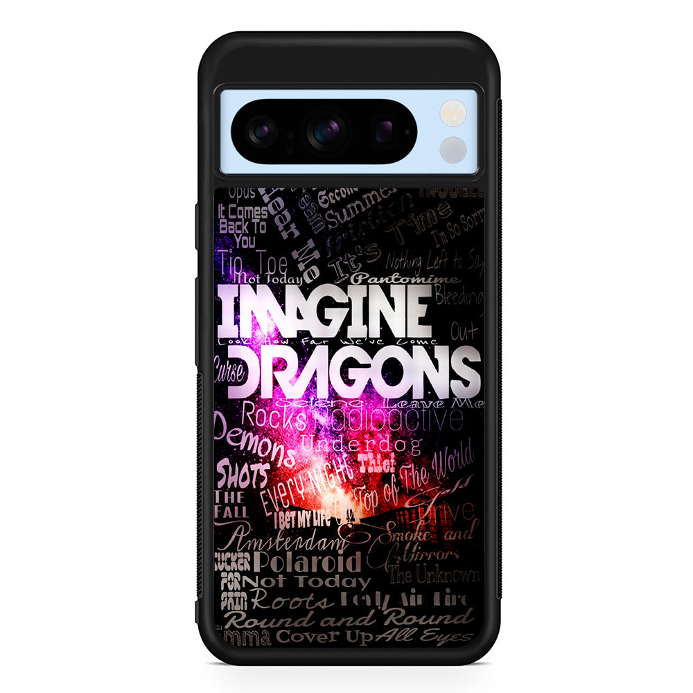 Imagine Dragons Lettering Art Google Pixel 8 Pro Case | Slim Rubber Case for Google Pixel 8 Pro