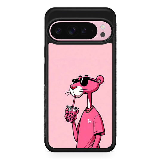 Pink Panther Drinks Bubble Tea Google Pixel 9 Pro XL Case | Protective Cover