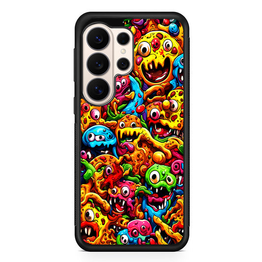 Colorful Monster Doodle Pizza Samsung Galaxy S26 Ultra Case | Slim Protective Case for Samsung Galaxy S26 Ultra