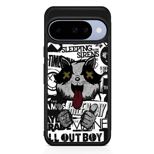 Rock Bands of Playlist Google Pixel 10 Case | Google Pixel 10 Rubber Protective Case