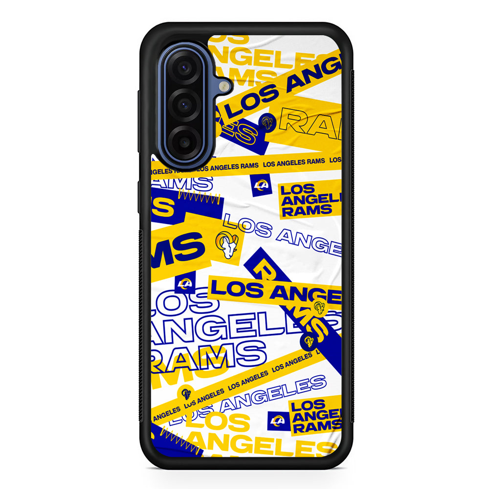 NFL Los Angeles Rams Logo Pattern Samsung Galaxy A17 Case | Slim Protective Phone Cover