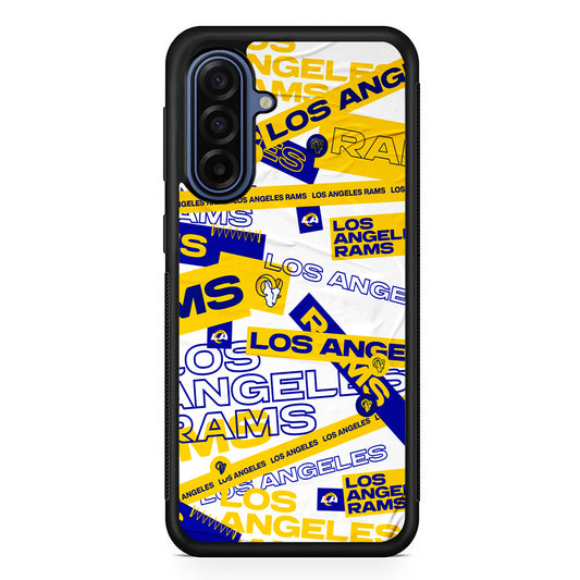 NFL Los Angeles Rams Logo Pattern Samsung Galaxy A17 Case | Slim Protective Phone Cover