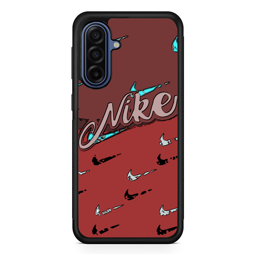 Nike Red Layer Art Samsung Galaxy A17 Case | Samsung Galaxy A17 Protective Rubber Case