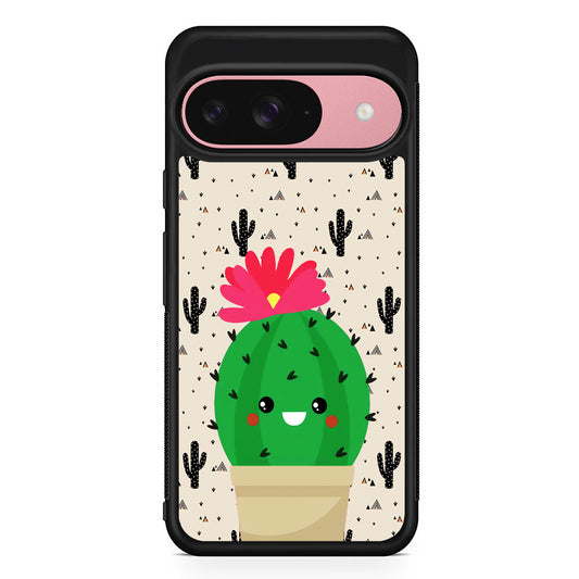 Cactus Tiny Pot Google Pixel 9 Case | Google Pixel 9 Protective Rubber Case