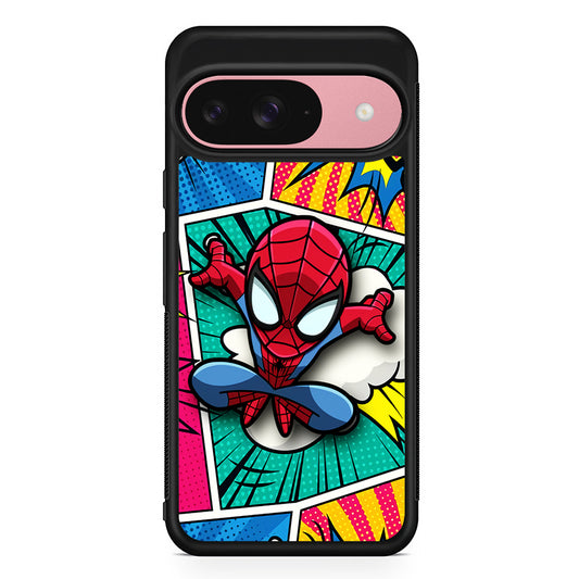 Spiderman Comic Poof Google Pixel 9 Case | Google Pixel 9 Protective Rubber Case