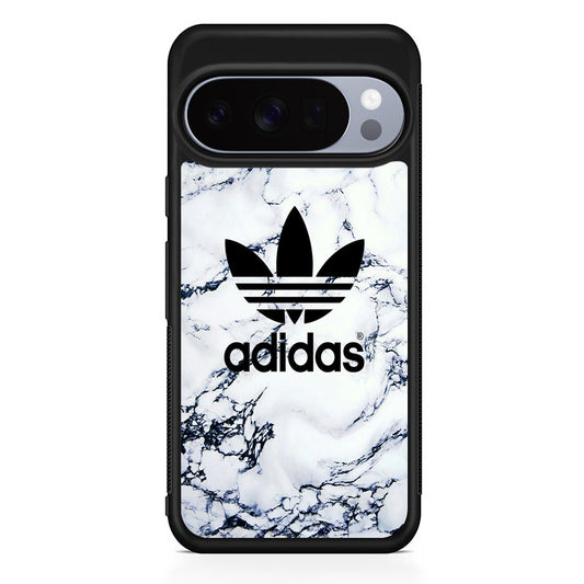 Adidas White Marble Google Pixel 10 Pro Case | Slim Google Pixel 10 Pro Rubber Case