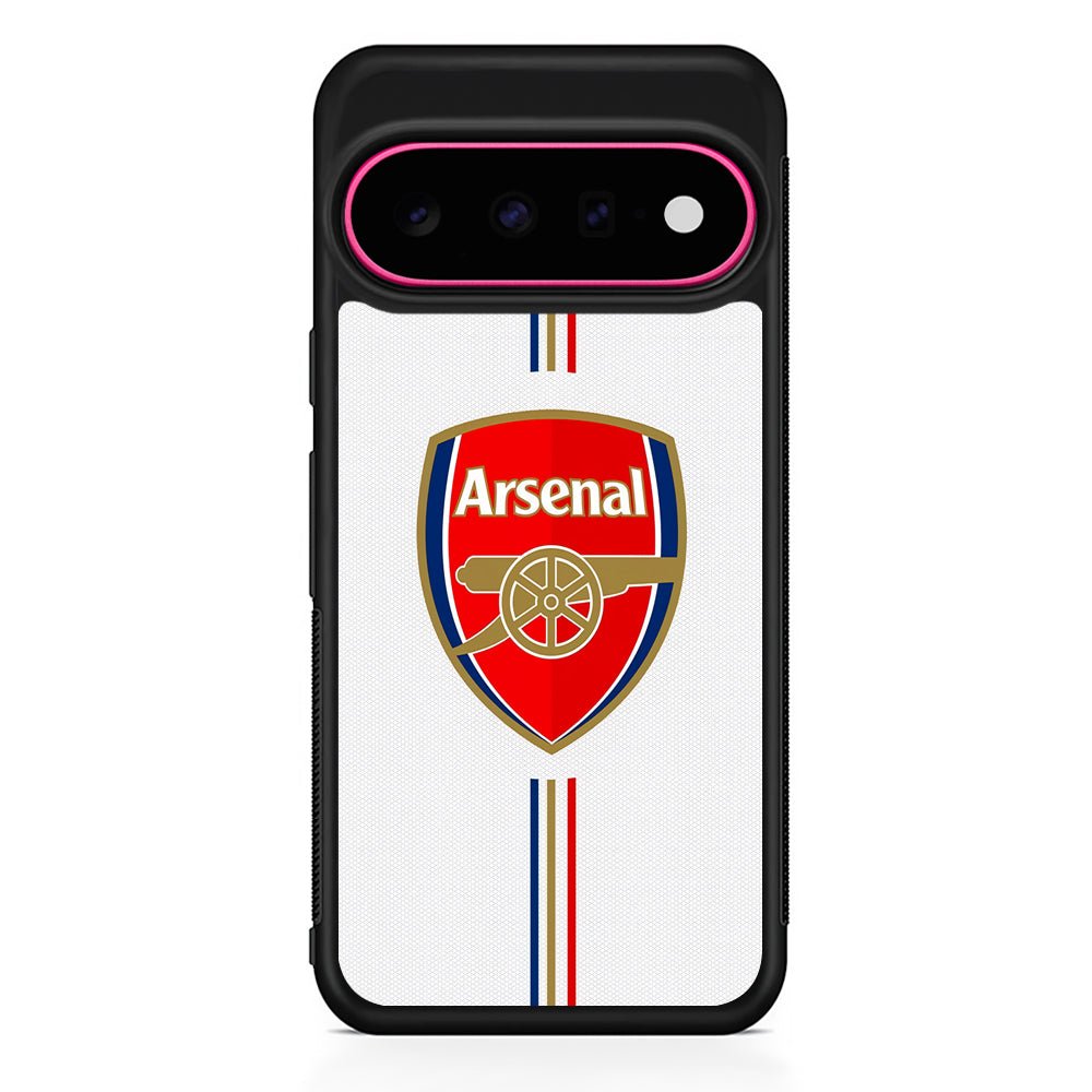 Arsenal Emblem Stripe Line Google Pixel 11 Case | Slim Shockproof Cover