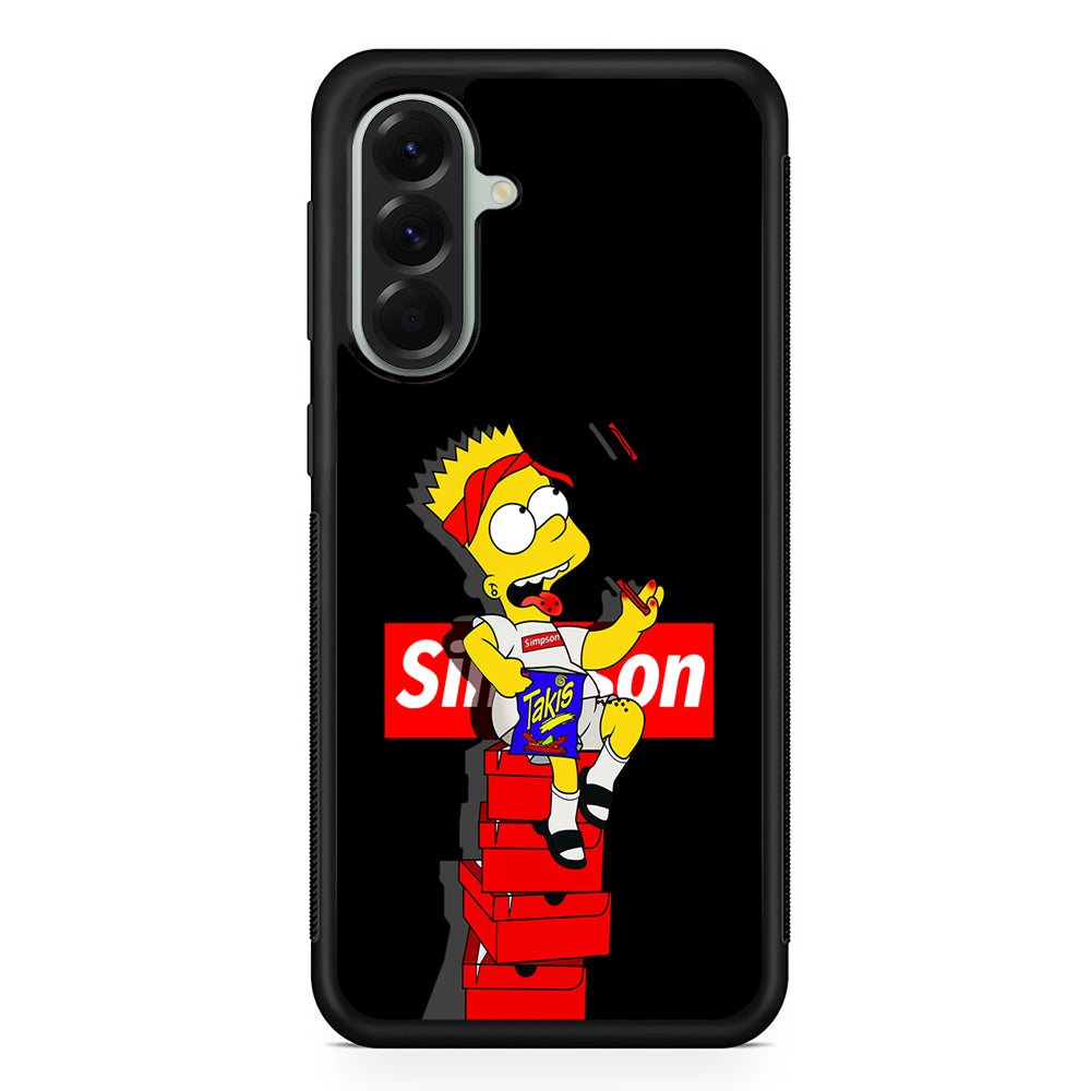 The Stylish Bart Simpson Samsung Galaxy A56 Case | Samsung Galaxy A56 Protective Rubber Case