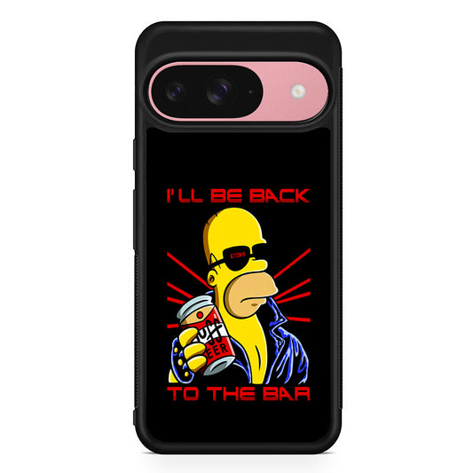 Homer Simpson with Duff Beer Google Pixel 9 Case | Google Pixel 9 Protective Rubber Case
