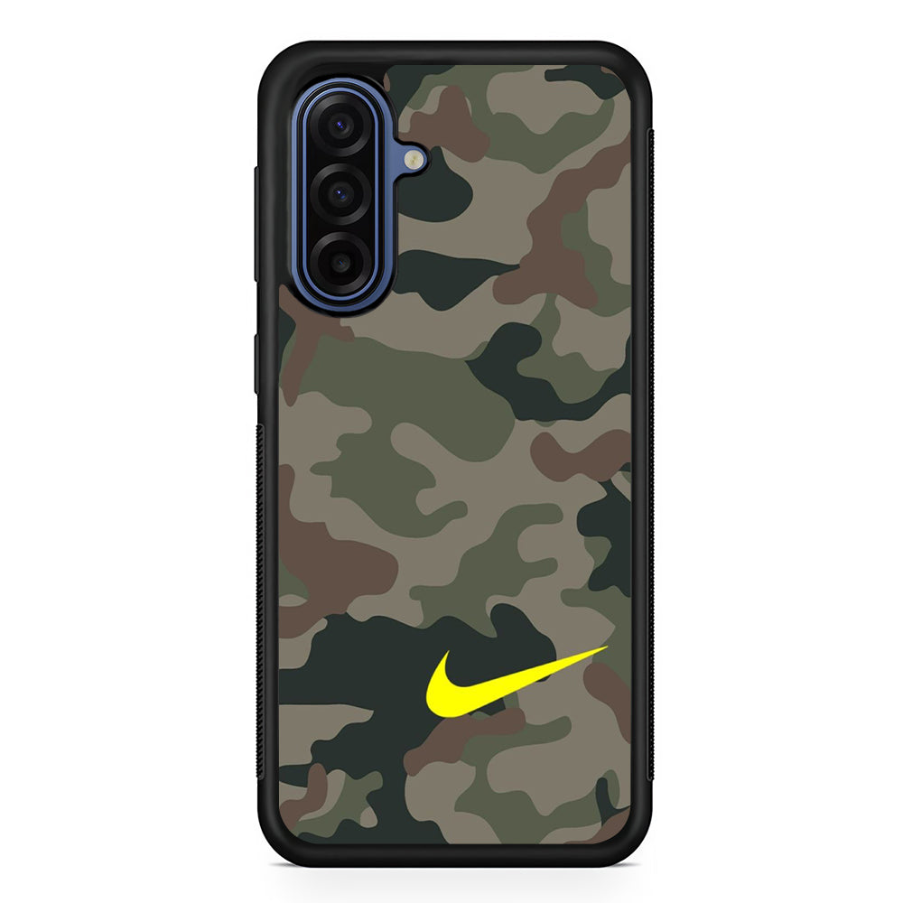Nike Camo Yellow Alert Samsung Galaxy A17 Case | Samsung Galaxy A17 Protective Rubber Case