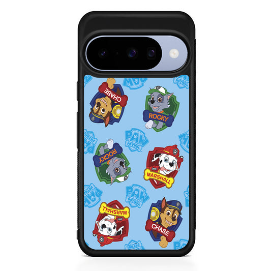 Paw Patrol Blue Background Google Pixel 10 Case | Google Pixel 10 Rubber Protective Case