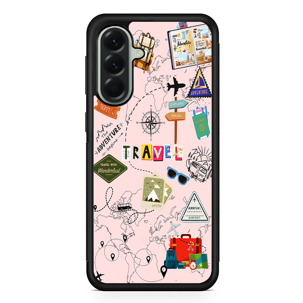 Travel and Adventure Tourism Samsung Galaxy A56 Case | Samsung Galaxy A56 Protective Rubber Case