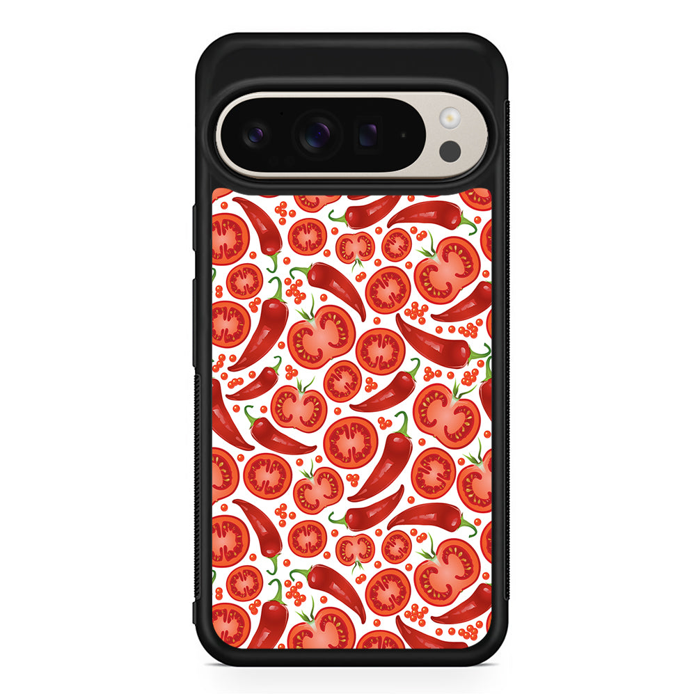 Tomatoes and Chili Peppers Google Pixel 9 Pro Case | Slim Protective Cover
