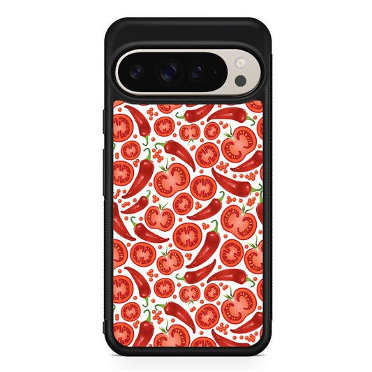 Tomatoes and Chili Peppers Google Pixel 9 Pro Case | Slim Protective Cover