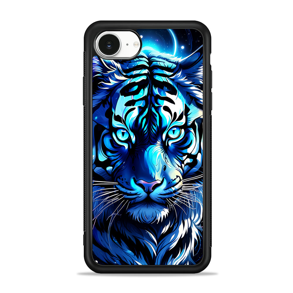 Blue Tiger Head iPhone 16e Case | Protective Phone Cover