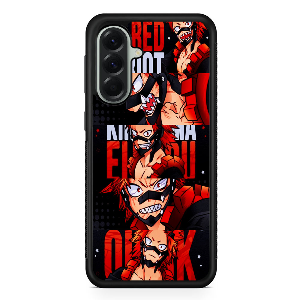 Red Riot Eijiro Kirishima Aesthetic Samsung Galaxy A56 Case | Samsung Galaxy A56 Protective Rubber Case