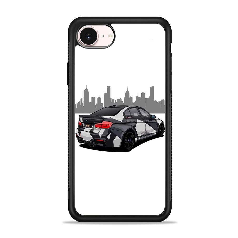 BMW M3 F80 Car White iPhone 17e Case - Silicone Case