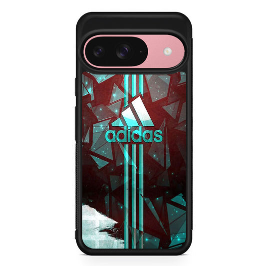 Adidas Green Light Abstract Google Pixel 9 Case | Google Pixel 9 Protective Rubber Case
