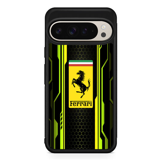 Ferrari Yellow System Line Google Pixel 9 Pro Case | Slim Protective Cover
