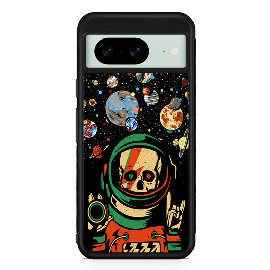 Astro Skull on The Space Google Pixel 8 Case | Durable Protective Cover for Google Pixel 8