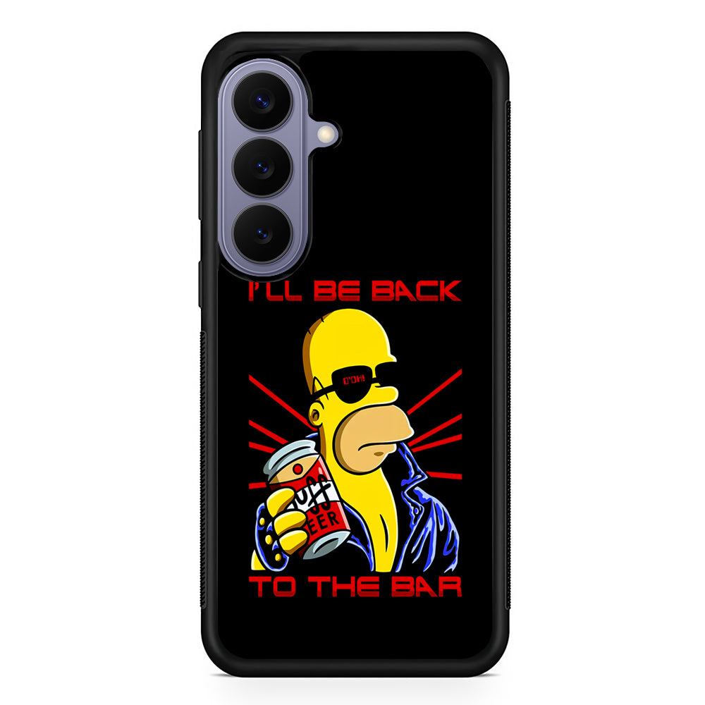 Homer Simpson with Duff Beer Samsung Galaxy S26 Case | Durable Rubber Case for Samsung Galaxy S26