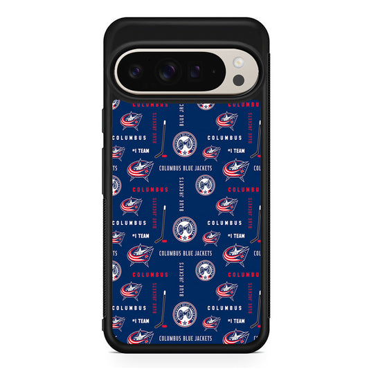 NHL Columbus Blue Jackets Design Google Pixel 9 Pro Case | Slim Protective Cover