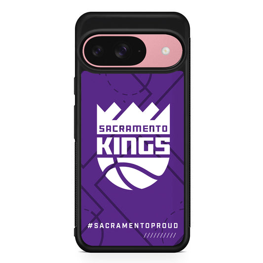 NBA Sacramento Kings Proud Google Pixel 9 Case | Google Pixel 9 Protective Rubber Case