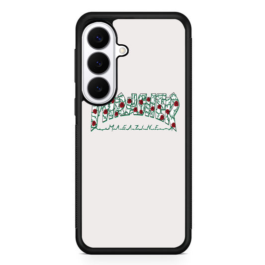 Thrasher White Milk Rose Floral Samsung Galaxy S26 Plus Case | Stylish Protective Cover for Samsung Galaxy S26 Plus