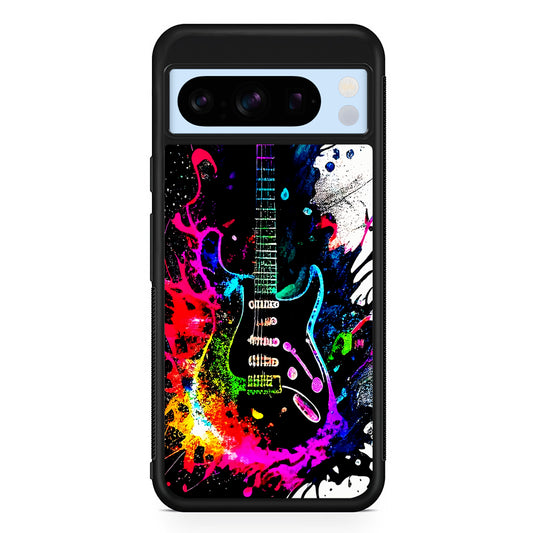 Guitar Art Explosion Google Pixel 8 Pro Case | Slim Rubber Case for Google Pixel 8 Pro