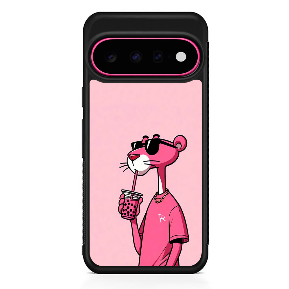 Pink Panther Drinks Bubble Tea Google Pixel 11 Case | Slim Shockproof Cover