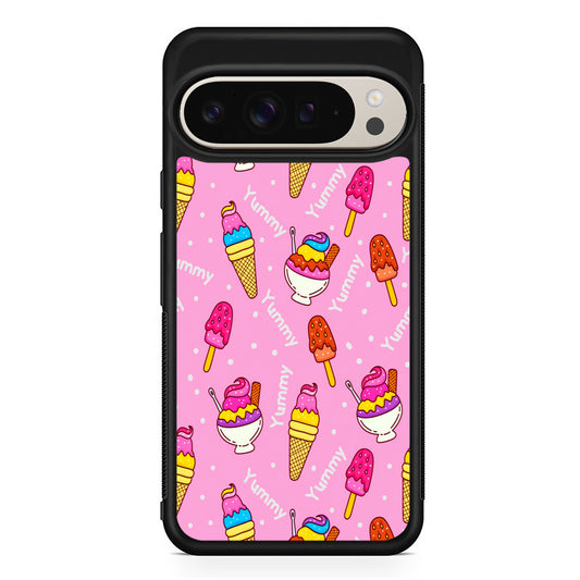 Ice Cream Doodle Yummy Google Pixel 9 Pro Case | Slim Protective Cover