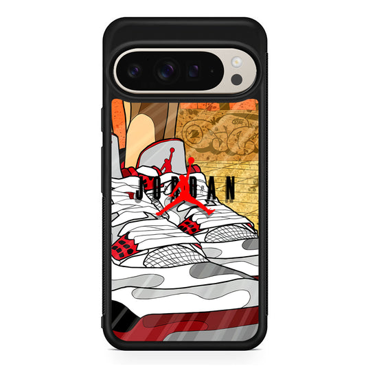 Air Jordan The Cartoon Shoes Google Pixel 9 Pro Case | Slim Protective Cover