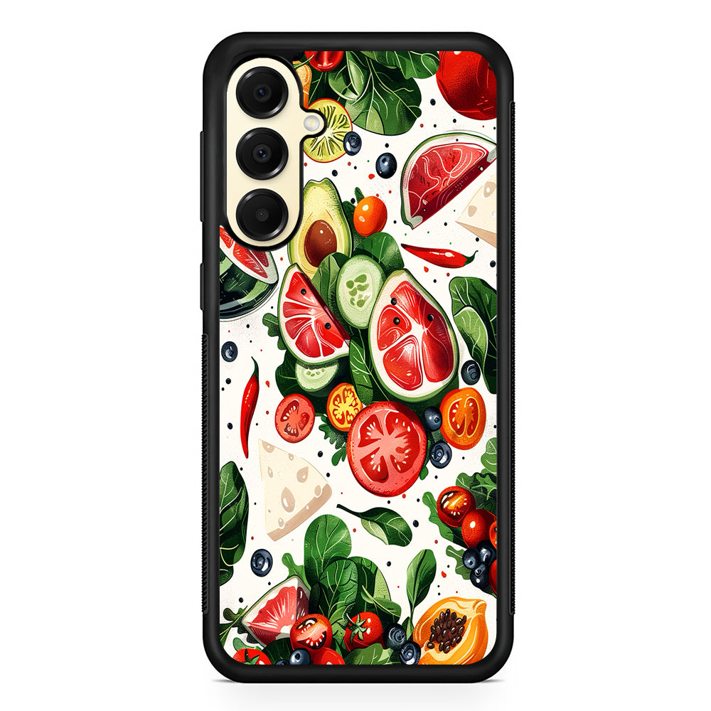 Fresh Organic Fruits and Vegetables Samsung Galaxy A16 Case | Slim Rubber Samsung Galaxy A16 Case