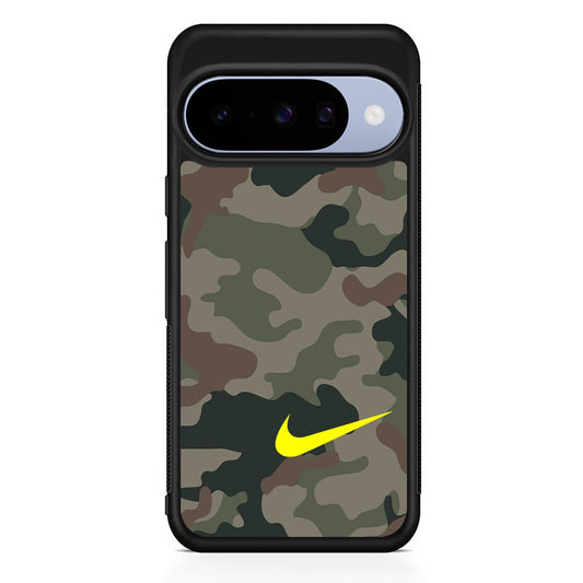 Nike Camo Yellow Alert Google Pixel 10 Case | Google Pixel 10 Rubber Protective Case