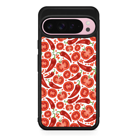 Tomatoes and Chili Peppers Google Pixel 9 Pro XL Case | Protective Cover