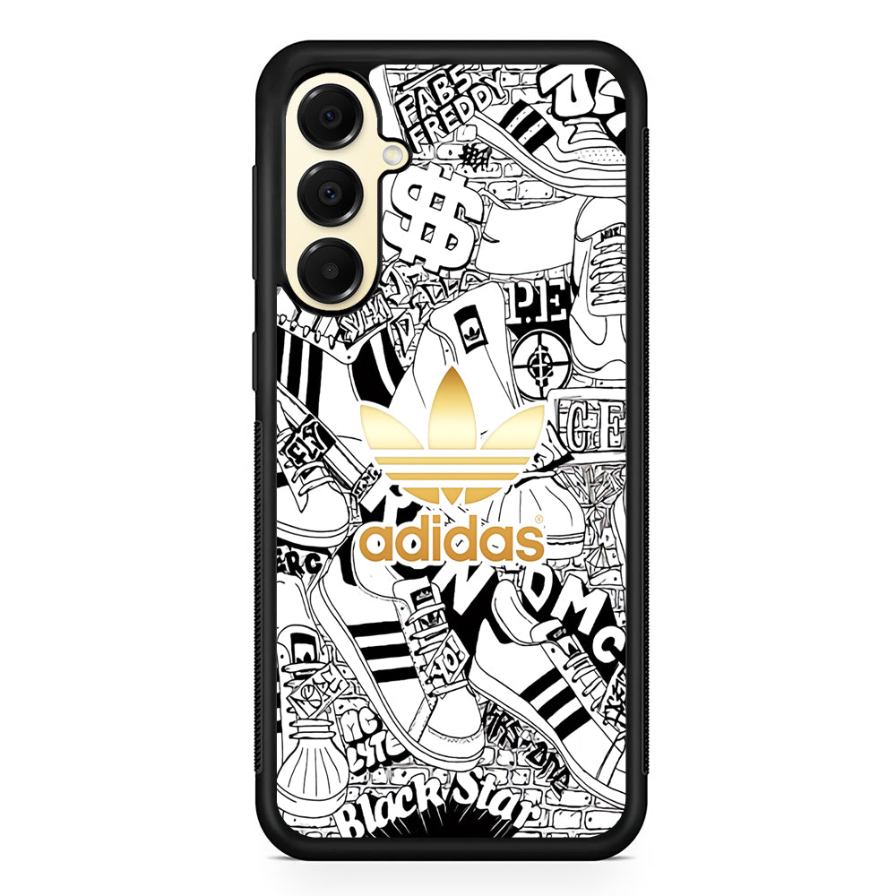 Adidas Fabulous Golden Glow Samsung Galaxy A16 Case | Slim Rubber Case for Samsung Galaxy A16
