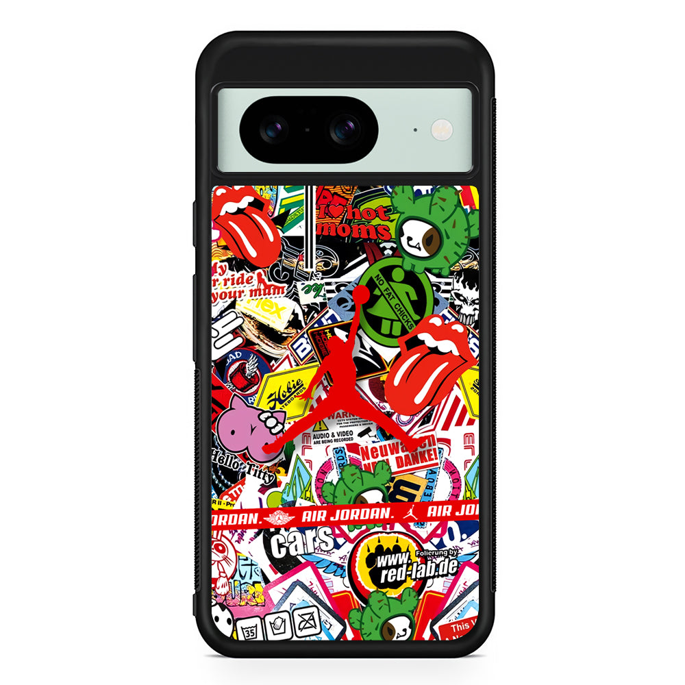 Air Jordan Mix Squad Google Pixel 8 Case | Durable Protective Cover for Google Pixel 8