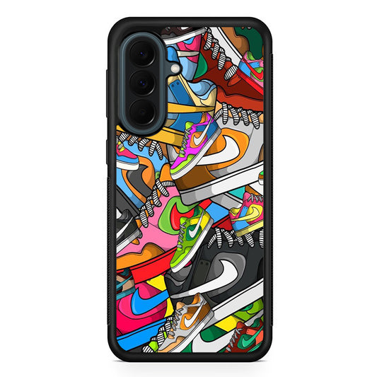 Nike Mix Shoes Samsung Galaxy A37 Case | Samsung Galaxy A37 Rubber Phone Case