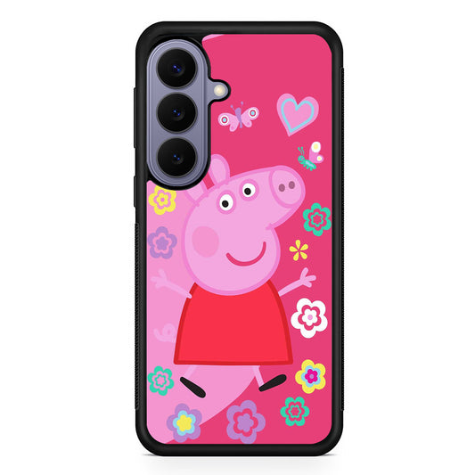 Peppa Pig Cute Pink Samsung Galaxy S26 Case | Durable Rubber Case for Samsung Galaxy S26