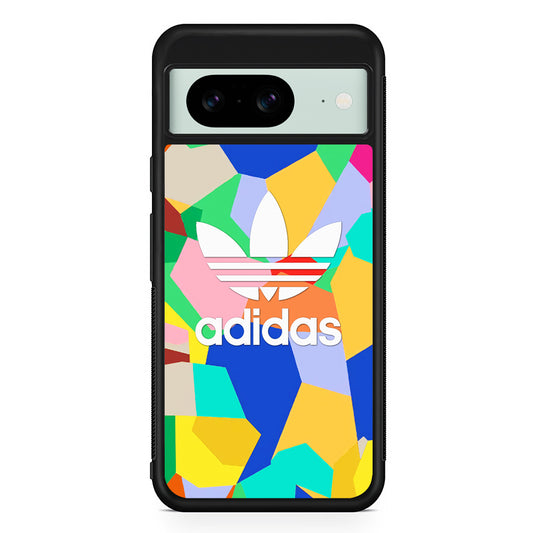 Adidas White on Canvas Google Pixel 8 Case | Durable Protective Cover for Google Pixel 8