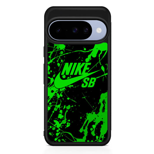 Nike Green Paint Splash Google Pixel 10 Case | Google Pixel 10 Rubber Protective Case