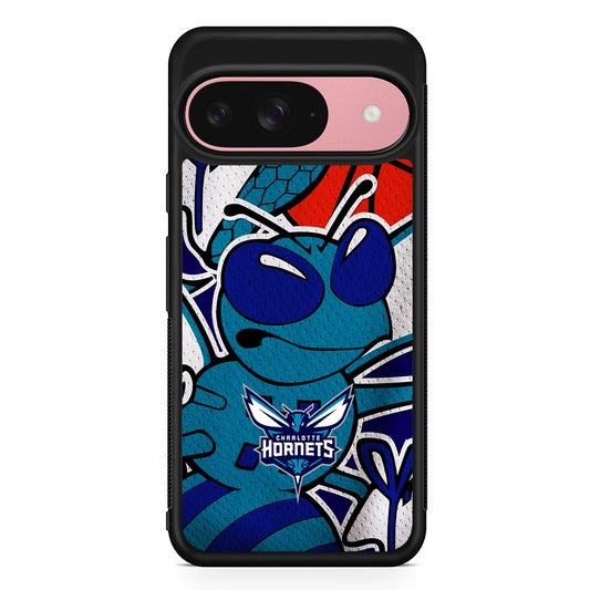 NBA Charlotte Hornets The Bee Google Pixel 9 Case | Google Pixel 9 Protective Rubber Case
