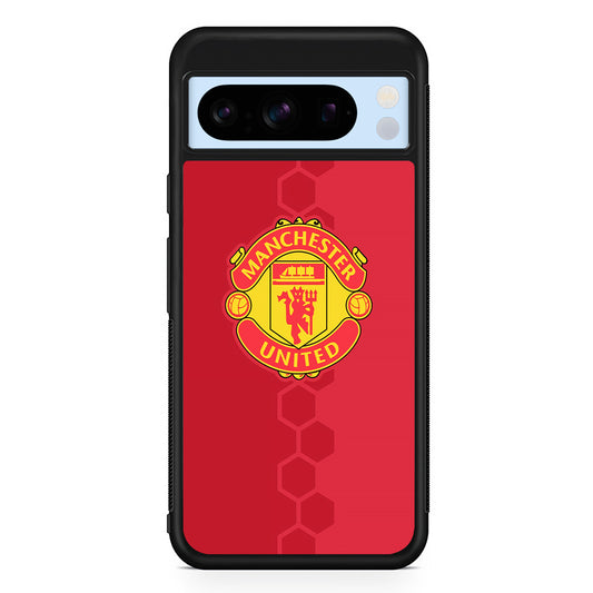 Manchester United Red Emblem Google Pixel 8 Pro Case | Slim Rubber Case for Google Pixel 8 Pro