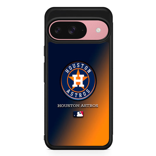 MLB Houston Astros Logo Google Pixel 9 Case | Google Pixel 9 Protective Rubber Case