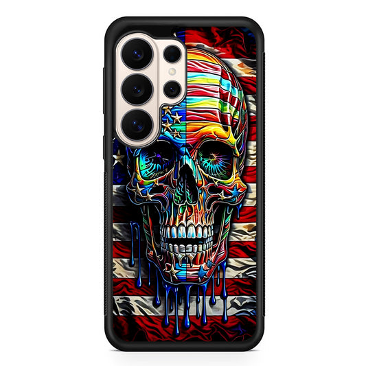 American Flag with Face Skulls Samsung Galaxy S26 Ultra Case | Slim Protective Case for Samsung Galaxy S26 Ultra