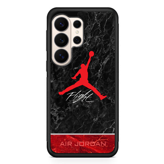 Air Jordan Flight Black Marble Samsung Galaxy S26 Ultra Case | Durable Samsung Galaxy S26 Ultra Phone Case