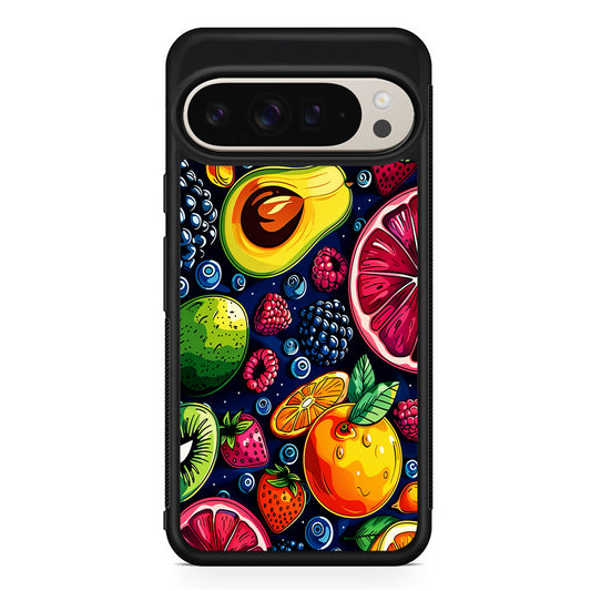 Colorful Mixed Sweet Fruits Google Pixel 9 Pro Case | Slim Protective Cover